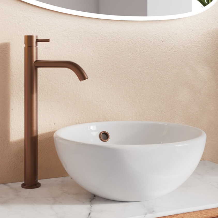 Crosswater MPRO Brushed Bronze Tall Basin Mixer - Image 1